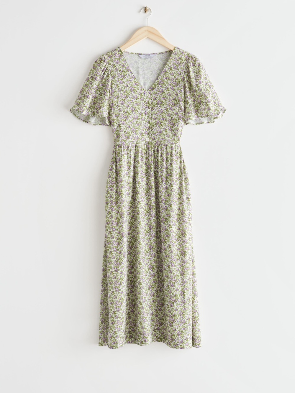 & Other Stories - Flutter-Sleeve Midi Dress